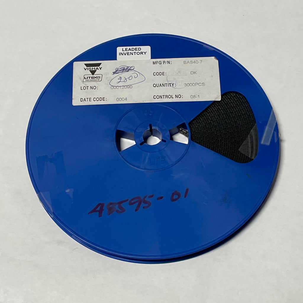 Reel of 2700 Vishay BAS40-7 DIODE SCHOTTKY 40V 200MA SOT233 48595-01