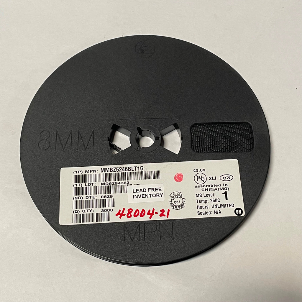 Reel of 3000 ONSEMI MMBZ5246BLT1G DIODE ZENER 16V 225MW SOT23-3 48004-21