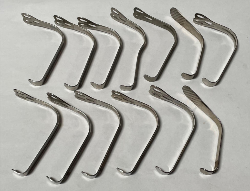 Lot of 13 Weider Tongue Cheek Stainless Steel V. Mueller Lawton G. Jarit Medical