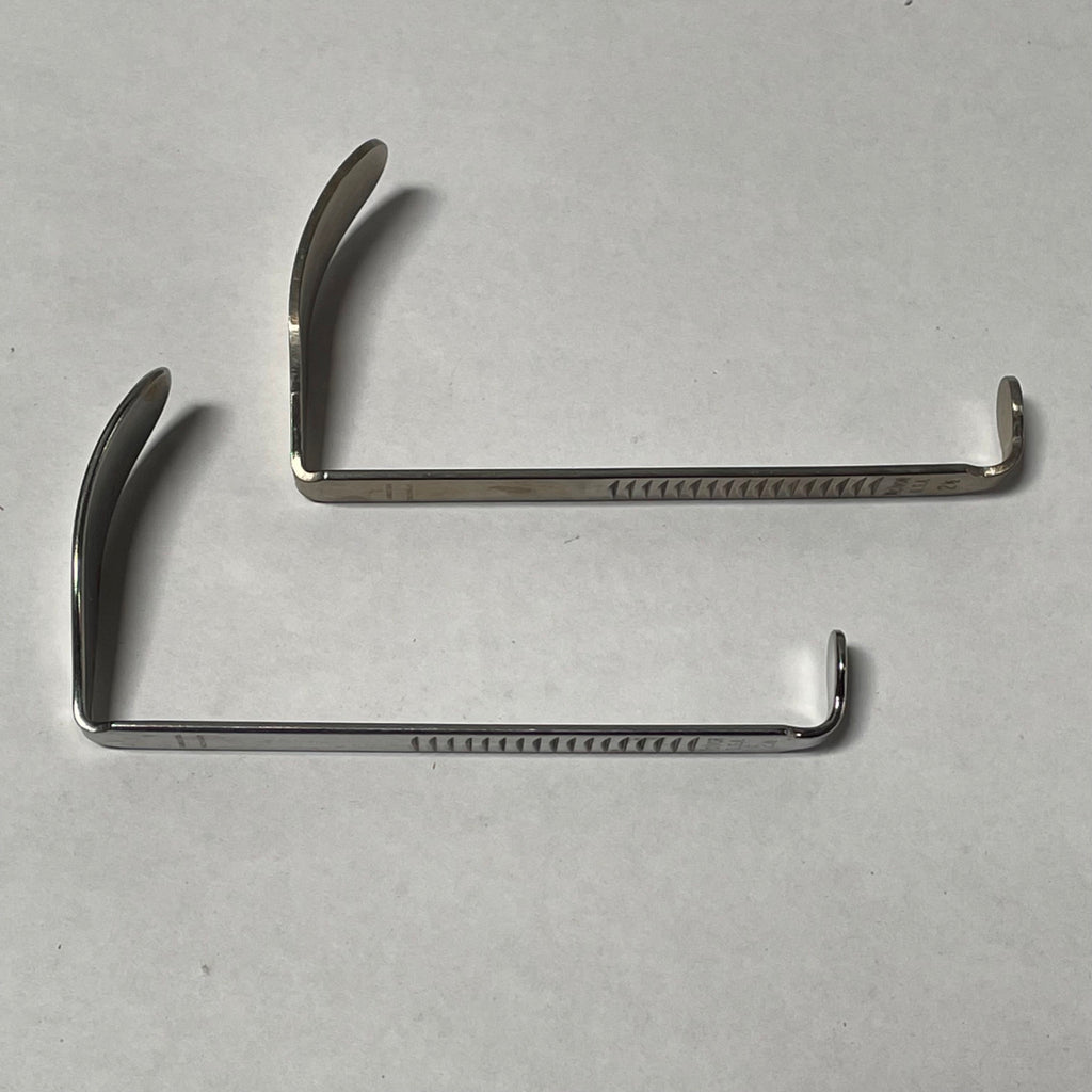Lot of 2 Mcivor USA 2 1/2 Davis Blade Mouth Gag Medical Dental Stainless Tool