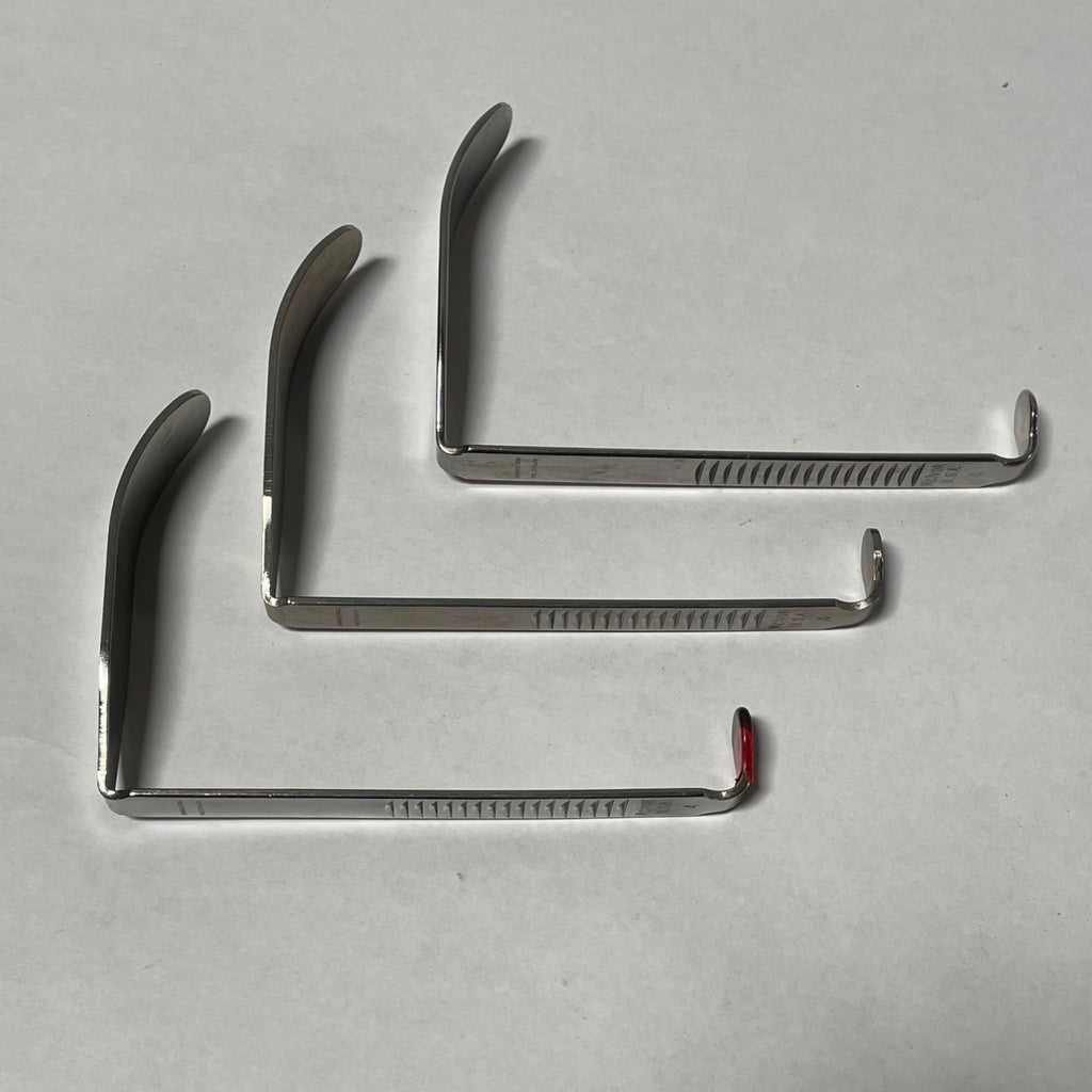 Lot of 3 Mcivor USA 4 Davis Blade Mouth Gag Medical Dental Stainless Tool