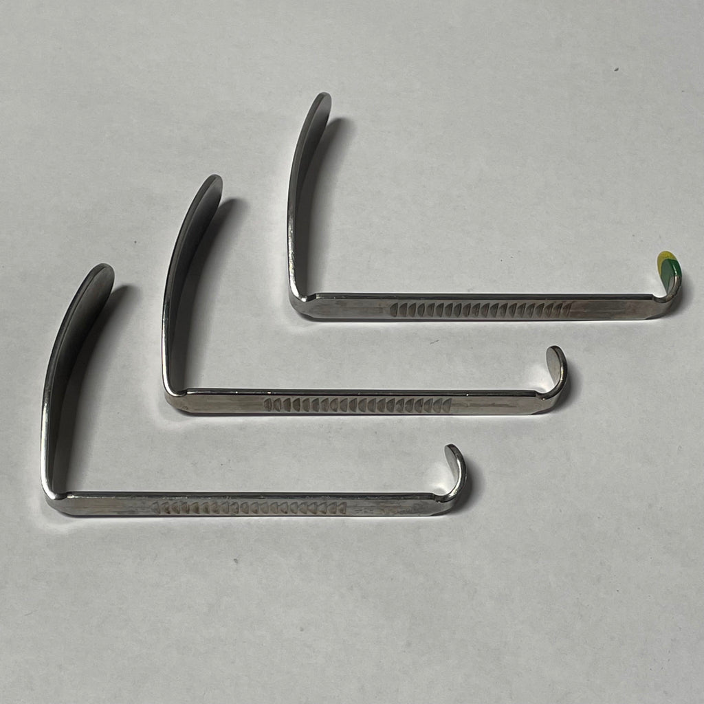 Lot of 3 Lawton Stainless 2 Davis Mouth Gag Medical Dental Surgery Tool