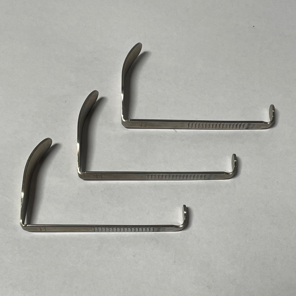 Lot of 3 Mcivor USA 3 Davis Mouth Gag Blade Medical Dental Surgery Stainless