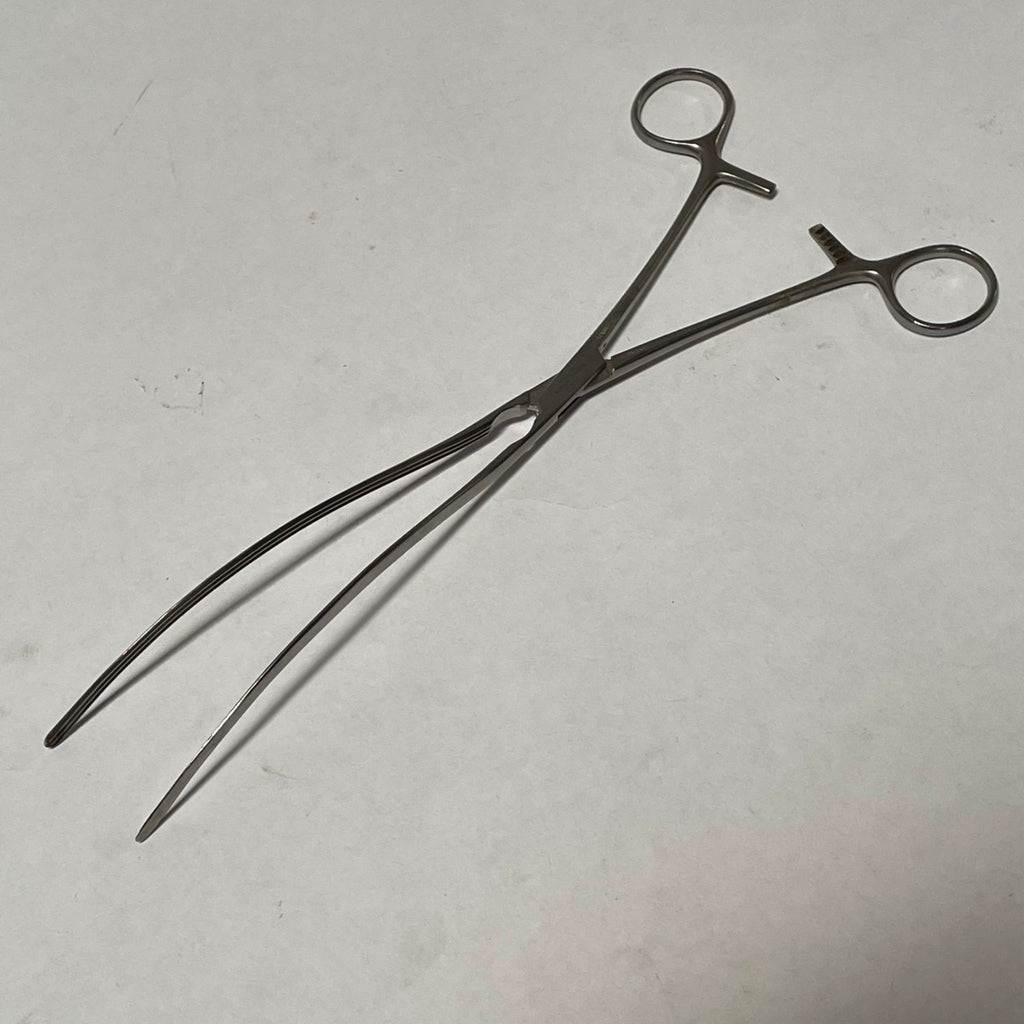 Aesculap Repair Service 9-91 Stainless Germany KDMC-CS Curved Jaw Medical Clamp
