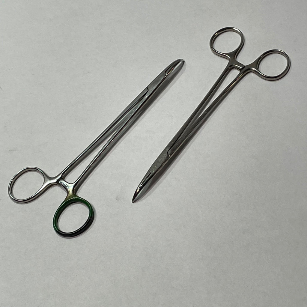 Lot of 2 Lawton Stainless Germany Medical Surgery Vet Needle Jaw Curved 7-1/4"