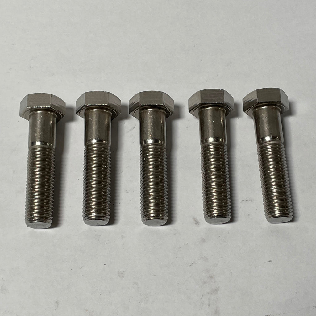 7/8-9 x 3-1/2" Stainless Steel Bolts THE F593D Hex Head Lot of 5