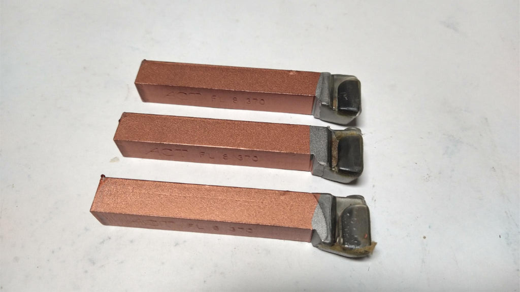 ACT Brazed Tipped Carbide Lathe Tool Bit 1/2" Shank FL 8 370 USA Made Lot of 3