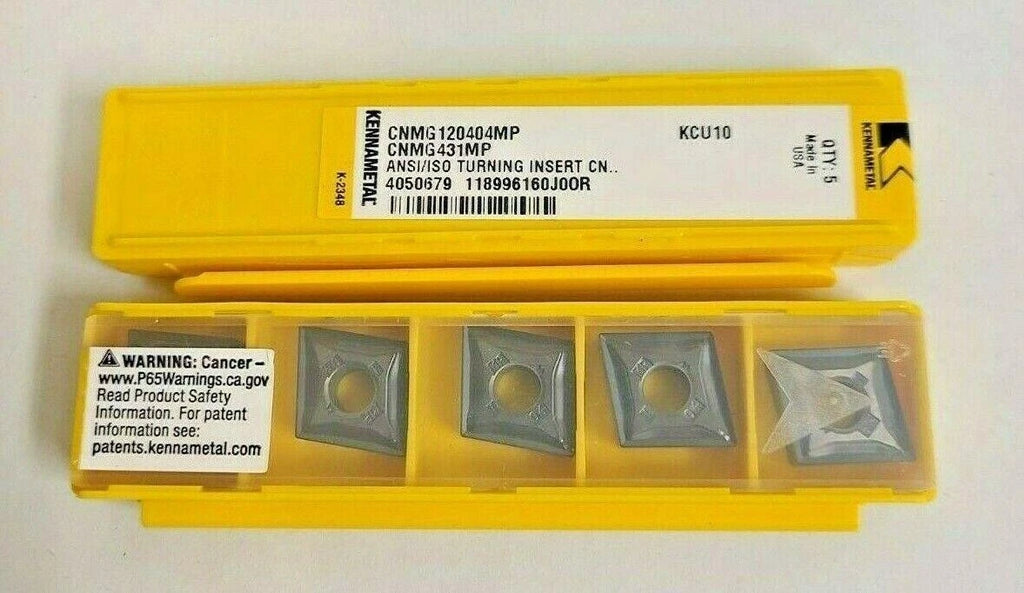 KENNAMETAL 5 Pcs CNMG 431 MP KCU10 Carbide Inserts Turning Lathe 120404 MP New Free Shipping