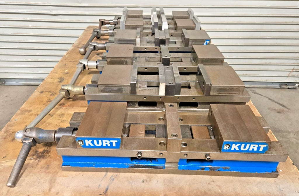 Lot of 6 Kurt DL640 Anglock Double Lock Manual 6″ Machinist Vise CNC Mill Local Pickup