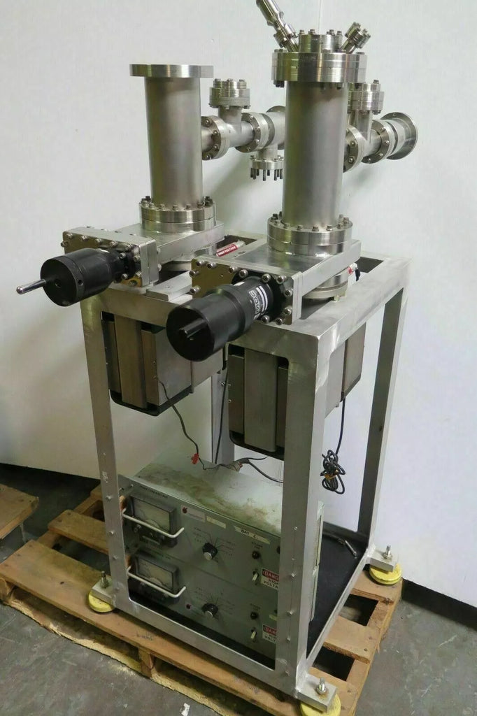 Two 4” Stainless Steel Vacuum Chambers Ion Pumps Gate Valves GV-4000V-05 Local Pickup