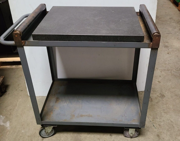 PRECISION Granite Table 24 x 18 x 3 Surface Inspection Plate With a Cart Local Pickup