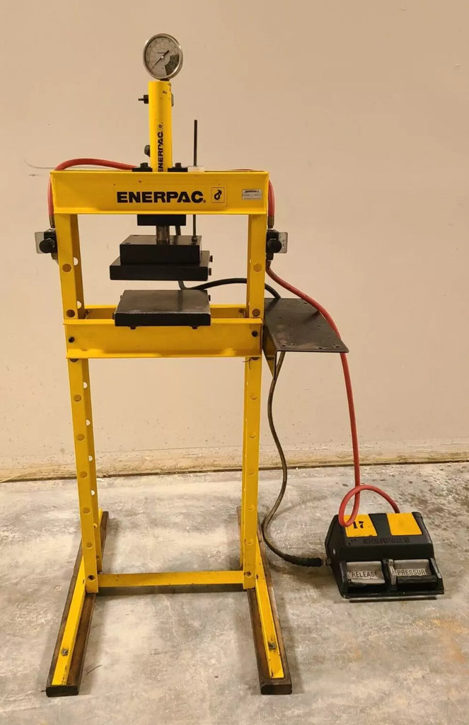 Enerpac 10 Ton Hydraulic Shop Press IPH010S10-1 H-Frame Pneumatic Foot Pump Local Pickup