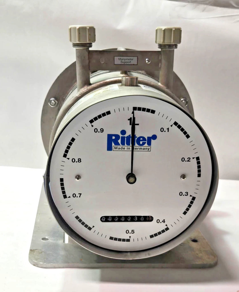 Drum-type Gas Meter 1L TG1/3-ER-1bar Measuring Range 2-250 [ltr/h] SS PP Ritter Local Pickup