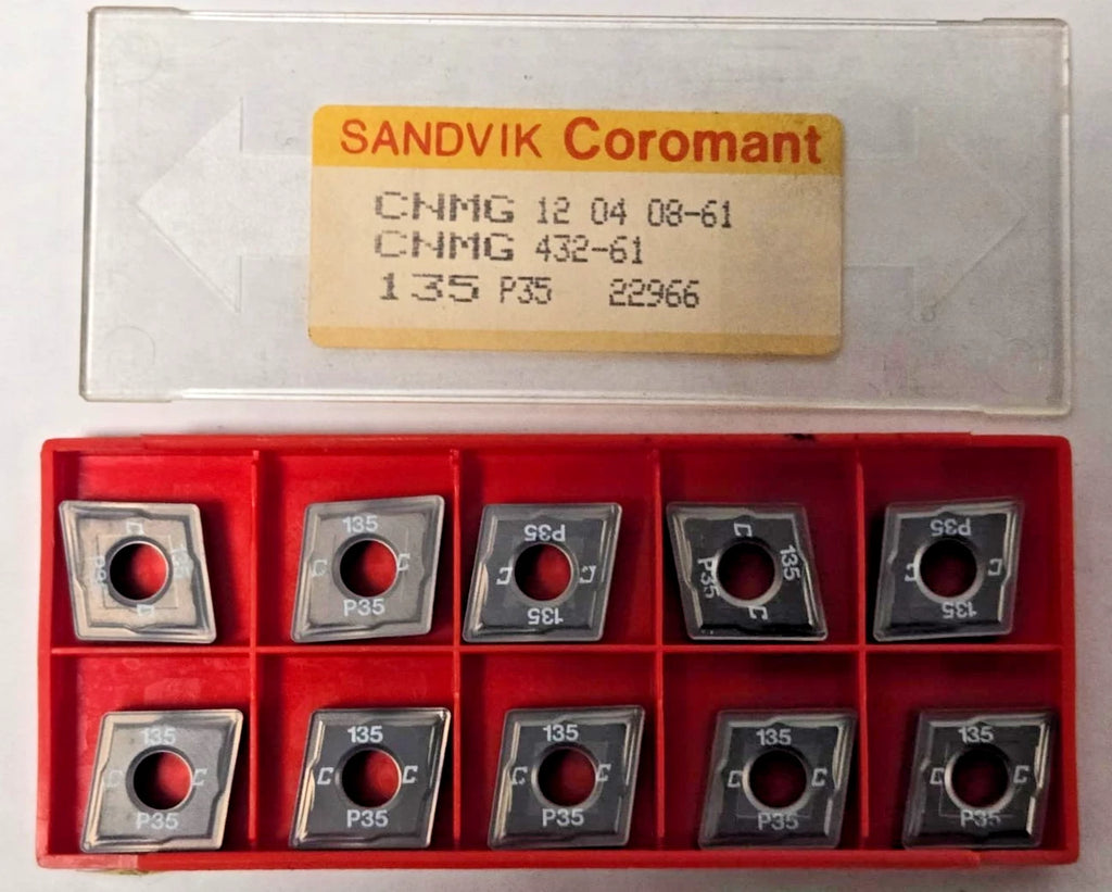 SANDVIK Coromant CNMG 432-61 135 P35 12 04 08-61 Lathe Carbide Inserts 10 Pcs New Free Shipping