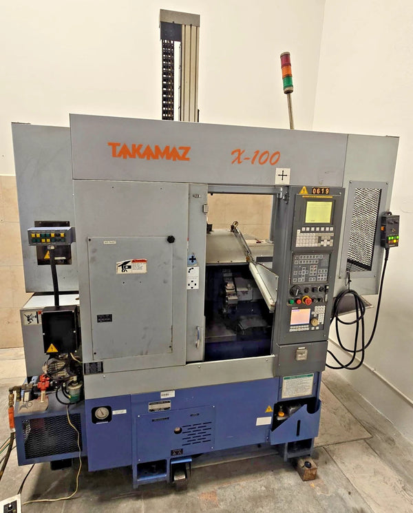 2006 Takamatsu Japan Takamaz X-100 Robotic CNC Lathe Fanuc 0i-TC Robotic Loader Local Pickup