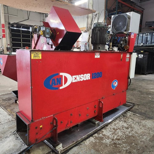 CP mfg. CAN DENSOR 1200 CD1200 Aluminum Can Densifier with Conveyor Year 2007 Local Pickup