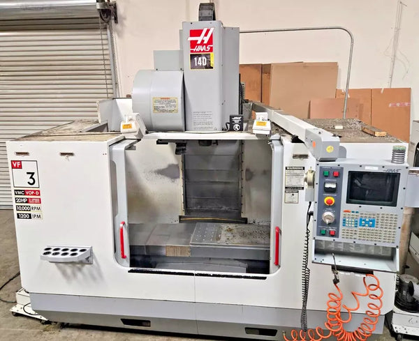 2002 HAAS VF-3B CNC Vertical MACHINING CENTER Mill 10,000 RPM Gear Box Machine Local Pickup