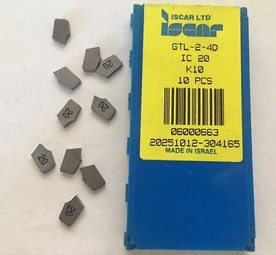 ISCAR GTL 2 4D IC 20 K10 Carbide Inserts Grooving 10 Pcs Lathe Self Grip Cut-Off