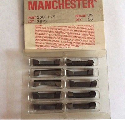 MANCHESTER 508 179 C5 7877 Grooving Lathe Carbide Inserts 10 Pcs New Tools