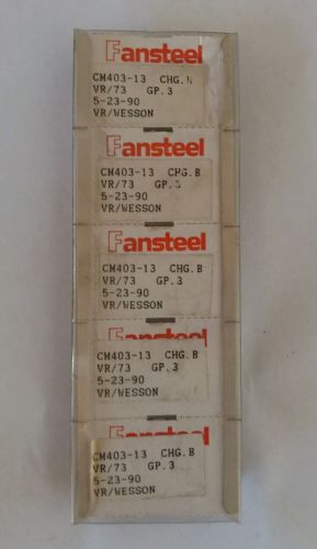 Fansteel VR/Wesson CM403-13 5pcs CHG.B Carbide Inserts VR/73 GP.3 Grooving New
