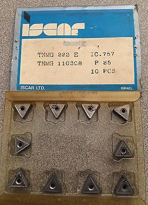 ISCAR Iscatic TNMG 222 E IC 757 110308 P25 Carbide 10 Inserts Lathe Turning Mill