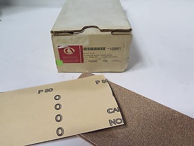 100 Carborundum Abrasives Aluminum Oxide Paper Open 3-2/3 x 9 80 Grit 10881 New