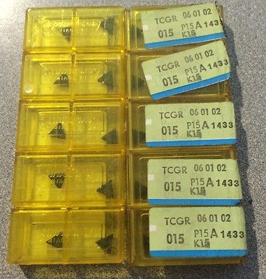 SANDVIK Coromant TCGR 06 01 02 015 P15 K15 Lathe Carbide Inserts 10 Pcs Mill New