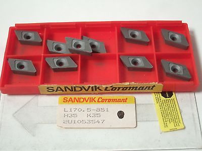 SANDVIK Coromant L170 5 851 H35 K35 Lathe Carbide Inserts 10 Pcs New