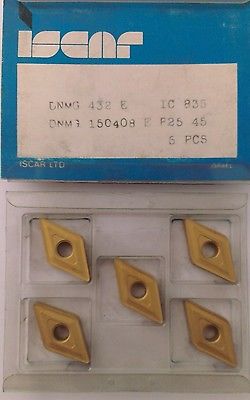 ISCAR DNMG 432 E IC 835 Carbide Inserts 5 Pcs Lathe Turning Mill Tools New Gold