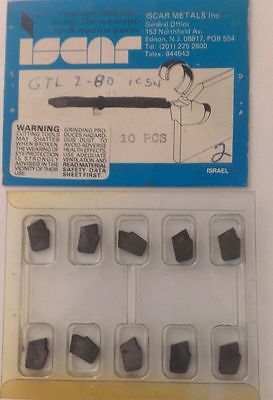 ISCAR GTL 2 8D IC 54 Carbide Inserts Grooving 10 Pcs Lathe Self Grip Cut-Off New