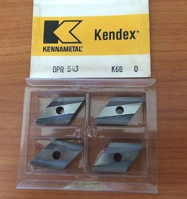 KENNAMETAL KENDEX DPR 543 K68 Lathe Carbide Indexable Inserts 4 Pcs Grooving New