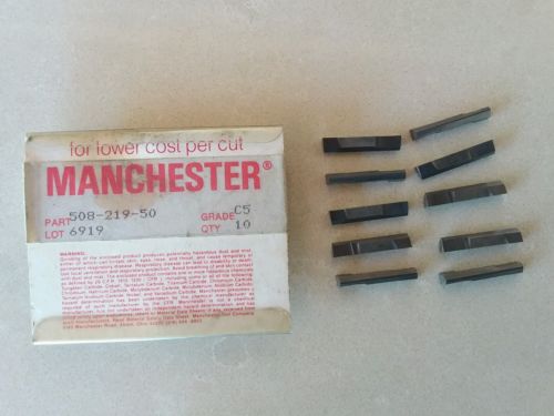 Manchester 10pcs 508-219-50 Grade C5 Lot 6919 Carbide Inserts