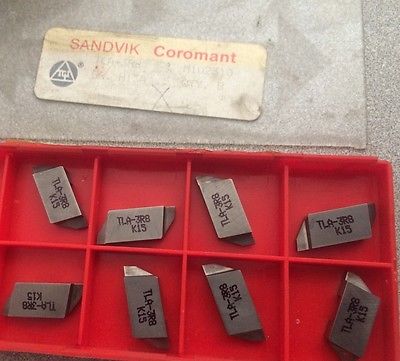 SANDVIK Coromant TLA 3R8 H13A K15 Lathe Grooving Carbide Inserts 8 Pcs New