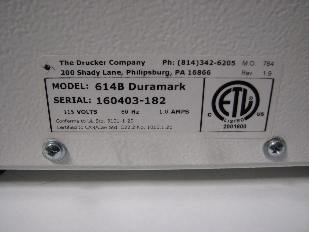 THE DRUCKER Laboratory Centrifuge Model 614 614B