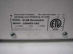 THE DRUCKER Laboratory Centrifuge Model 614 614B
