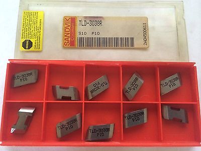 10 Pcs SANDVIK Coromant TLD 3038R S10 P10 Lathe Grooving Carbide Inserts Tools