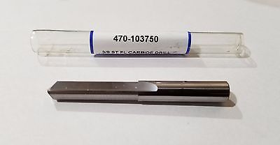 Drill Monster 3/8" Carbide Straight Flute Drill 470-103750 140 Deg Brand New