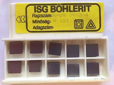 10 Pcs ISG BOHLERIT SPUN 090304 R 121 Lathe Mill Carbide Inserts Tools New