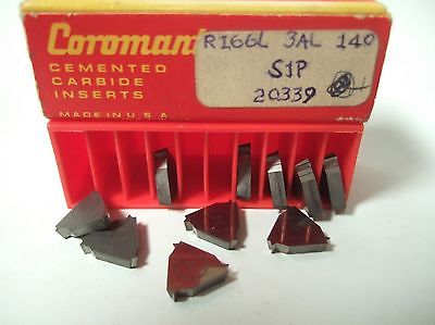 SANDVIK Coromant R166L 3AL 140 S1P 20339 Threading Lathe Carbide Inserts 10 Pcs
