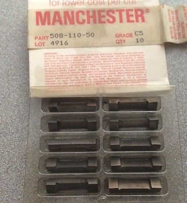 MANCHESTER 508-110-50 C5 4916 Grooving Lathe Carbide Inserts 10 Pcs New Tools