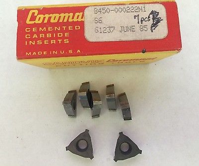 7 Pcs SANDVIK Coromant B450 000222N1 S6 Threading Lathe Carbide Inserts Tools