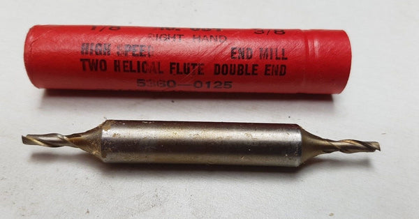 Cleveland Twist Drill NO. 684 HSS Double End Mill 1/8 3/8 Shank New USA