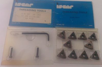 ISCAR Threading Tool 3/8 ER 28 UNJ IC 20 Carbide Inserts 10 Pcs Thread Lathe New