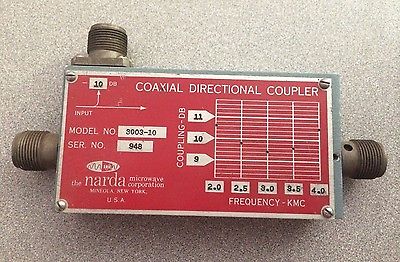NARDA 3003-10 Coaxial Directional Coupler 2.0 to 4.0 GHz 10 DB Coupling