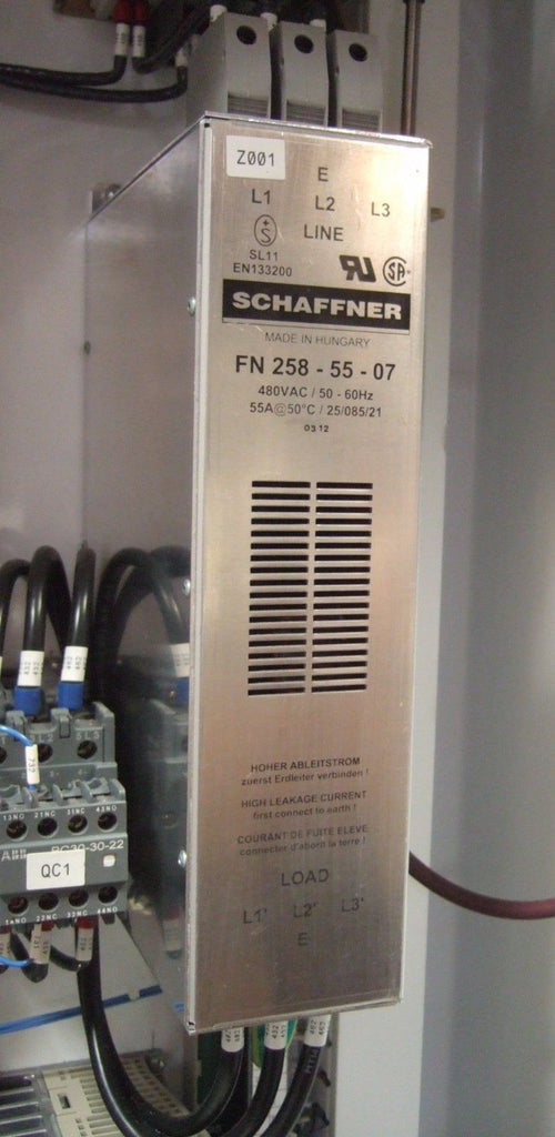 SCHAFFNER FN-258-55-07 Power Line Filters 55A 3-Phase Chassis