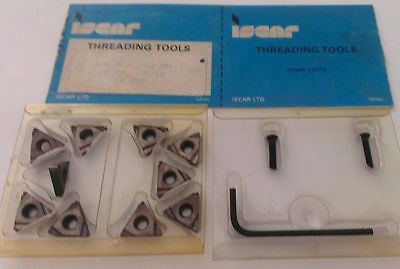 ISCAR Threading Tool 3/8 N R 24 UN IC 70 Carbide Inserts 10 Pcs Thread Lathe New