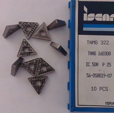 ISCAR TNMG 322 160308 IC 50M P25 Carbide Inserts 10 Pcs Lathe Turning Mill Tools