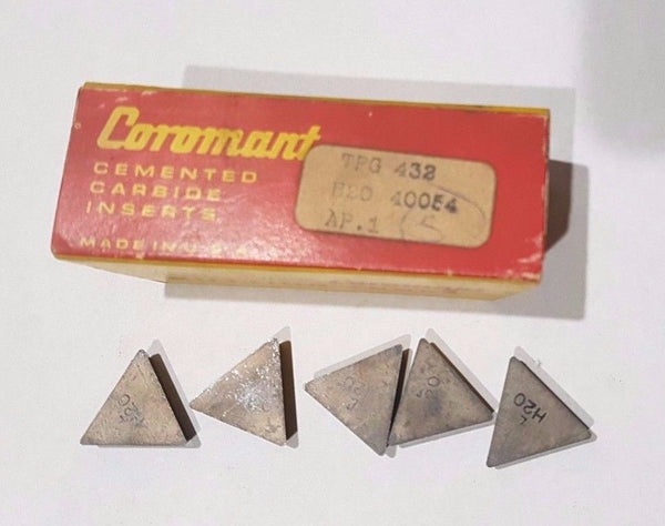 SANDVIK Coromant TPG 432 S20 40054 Lathe Carbide Inserts 5 Pcs New