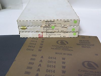 Carborundum Waterproof Paper 9x11" Silicon Carbide 360 Grit 10788 Qty 150 New