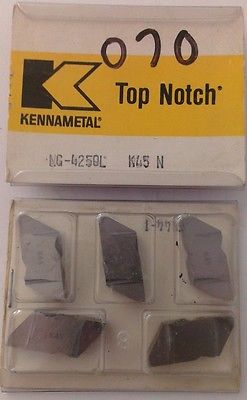 KENNAMETAL Top Notch NG-4250L N45 N Lathe Carbide Inserts 5 Pcs Grooving Cut-Off